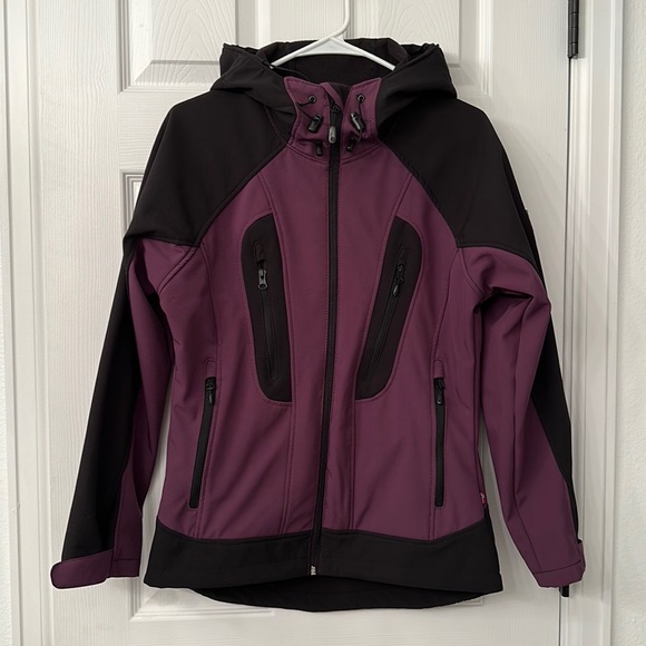 NOR WEAR Women’s Soft Shell Jacket Zipper Coat Hooded Small Fleece inside - Picture 2 of 10